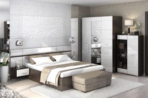 Модульная спальня Вегас (Стендмебель) Белый глянец